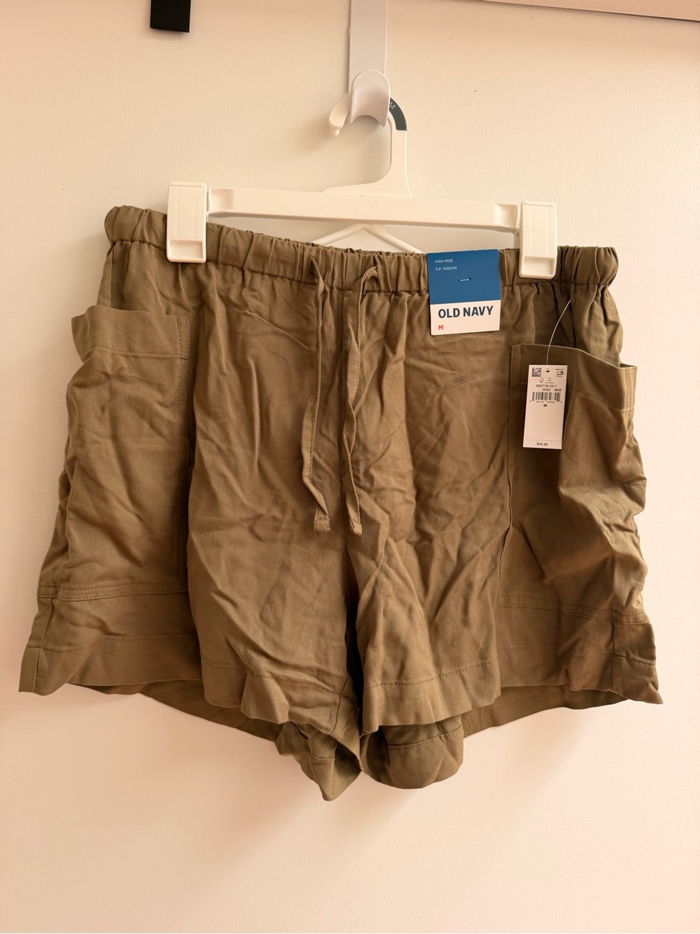 Old Navy Olive Utility Drawstring Cargo Shorts new with tags